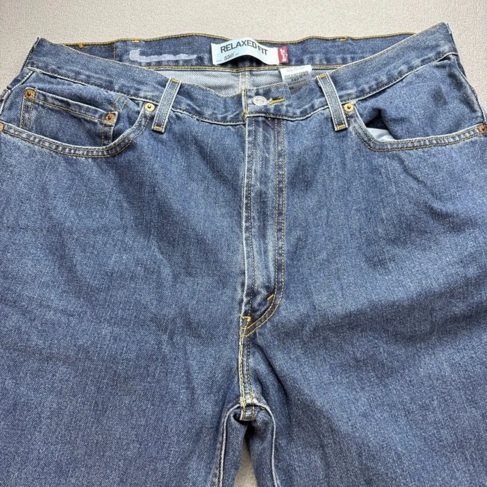 Vintage Levis 550 Jeans Relaxed Fit 38x29 (FIT 37x29) Blue Denim Tapered Leg